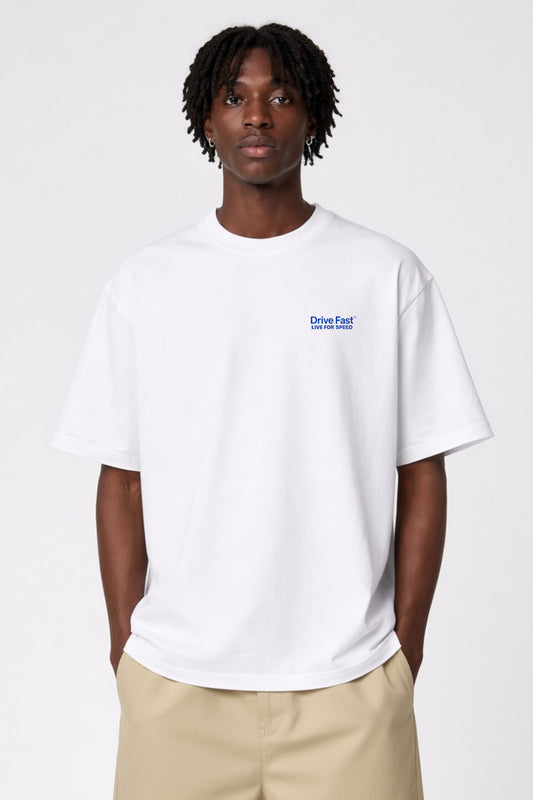 Drive Fast Fuck Tempolimit Tee White