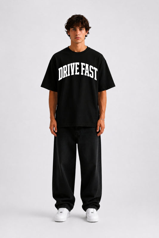 Drive Fast Essential Tee Black