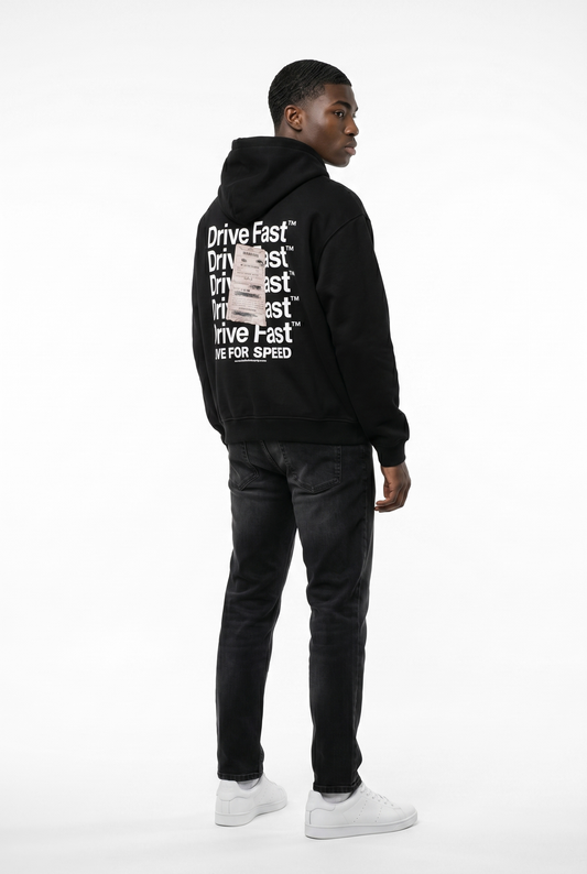 Drive Fast Strafzettel Hoodie Black
