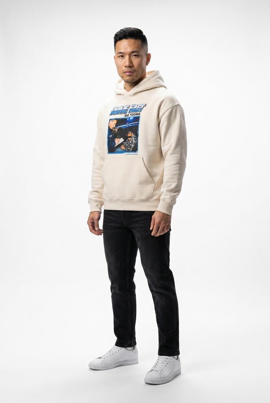 Drive Fast Polizei Hoodie Creme