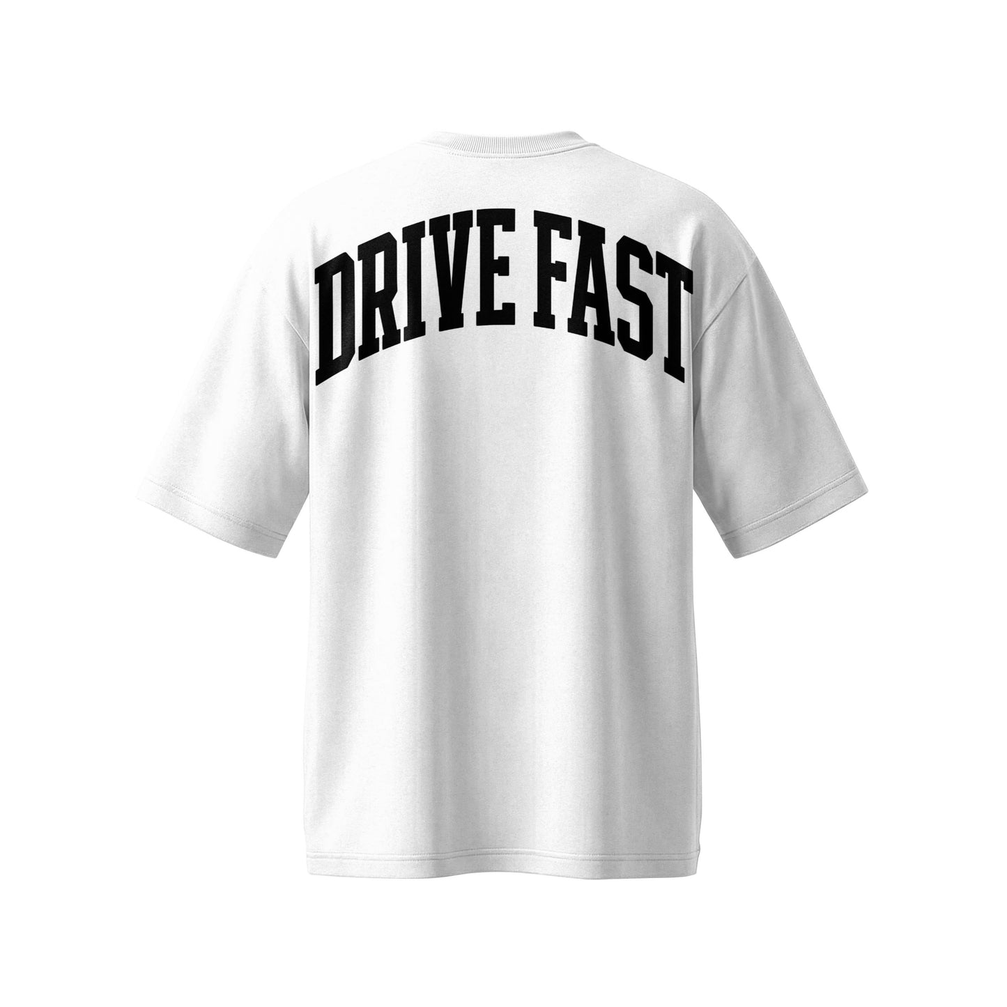 Drive Fast Back Tee White