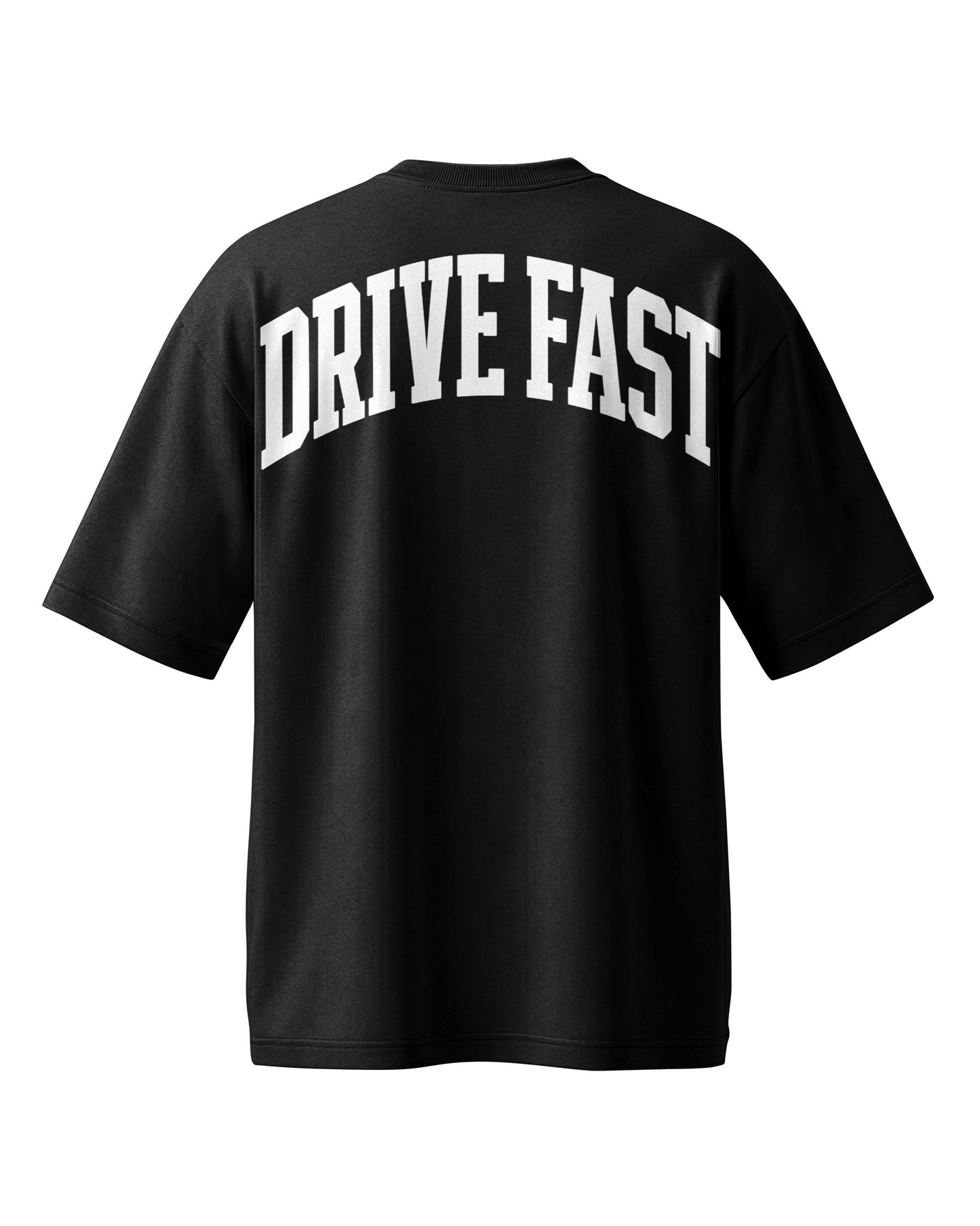 Drive Fast Back Tee Black