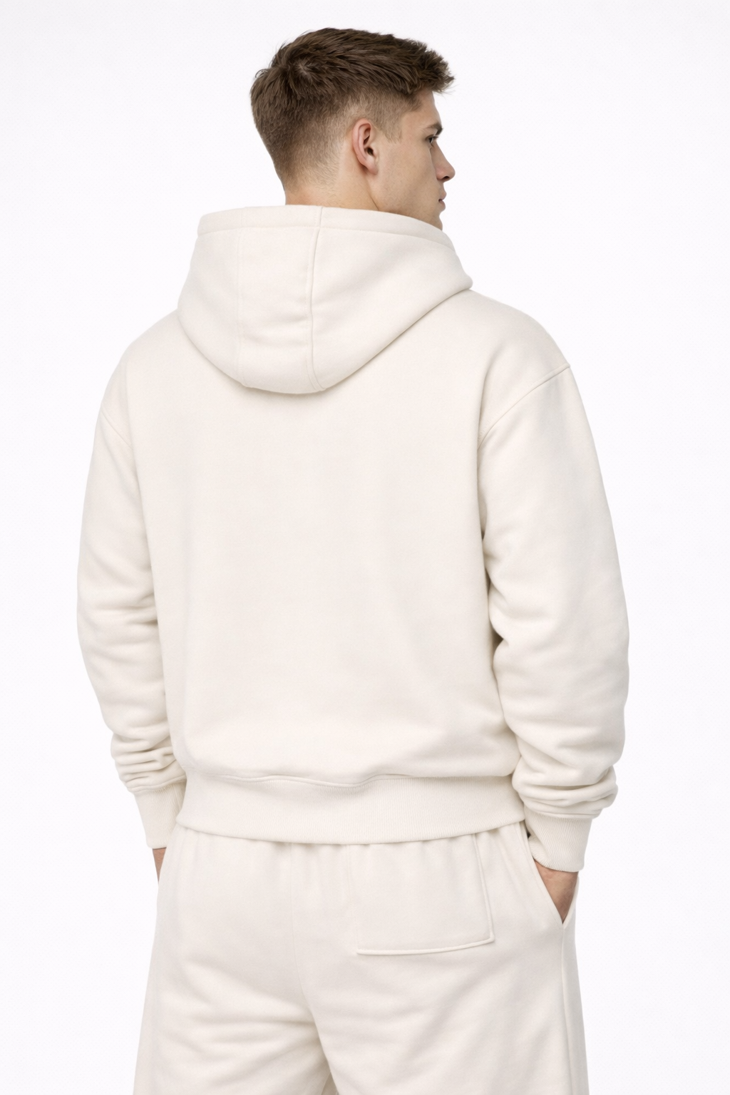 Drive Fast Piston Hoodie Creme