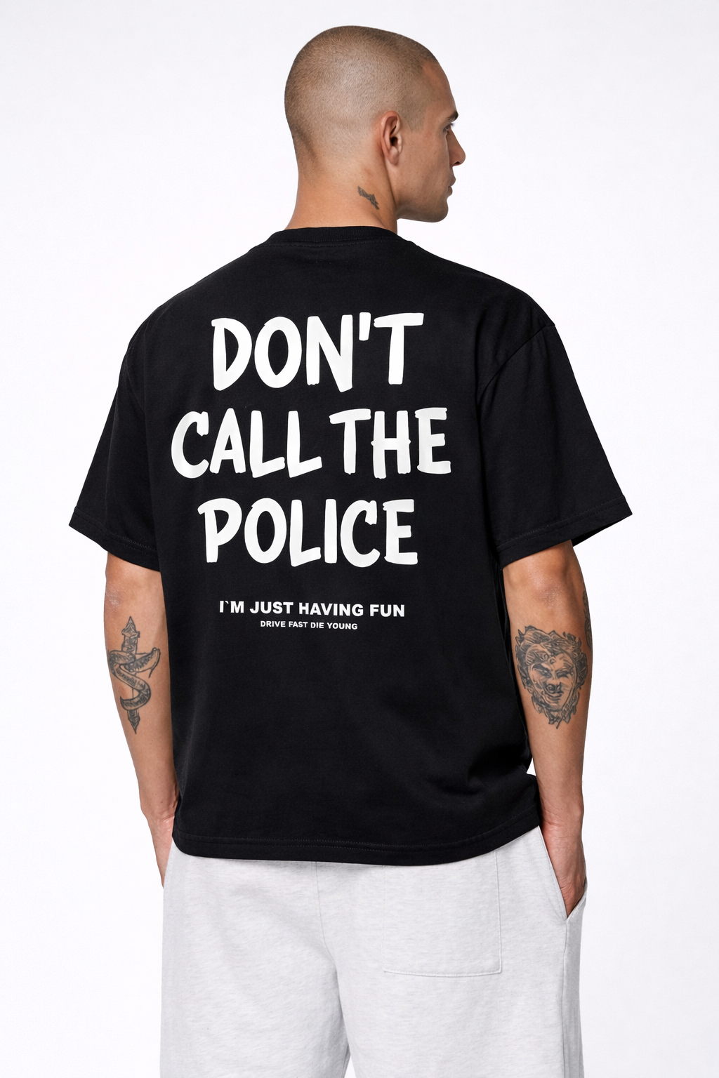 Drive Fast Don’t Call Tee Black