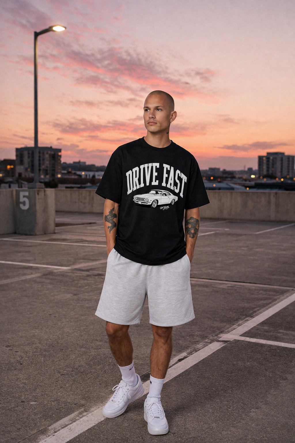Drive Fast Car Tee Black