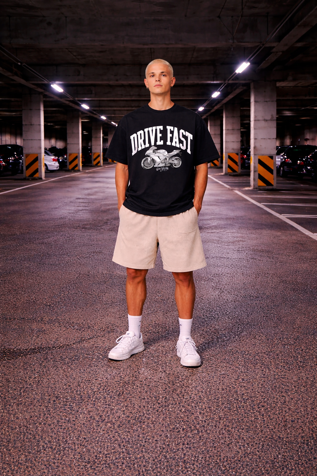 Drive Fast Moto Tee Black