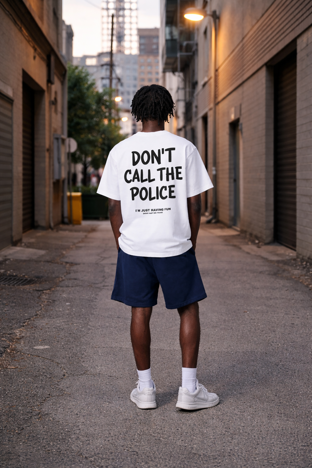 Drive Fast Don’t Call Tee White
