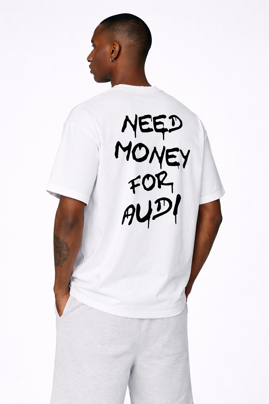 Drive Fast Need Money For Audi Tee White