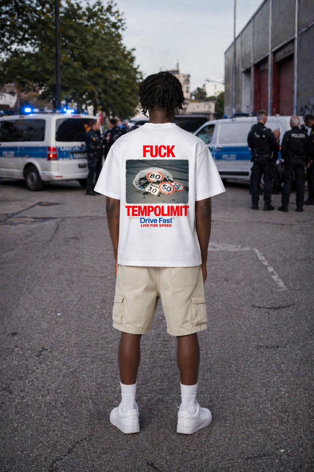 Drive Fast Fuck Tempolimit Tee White