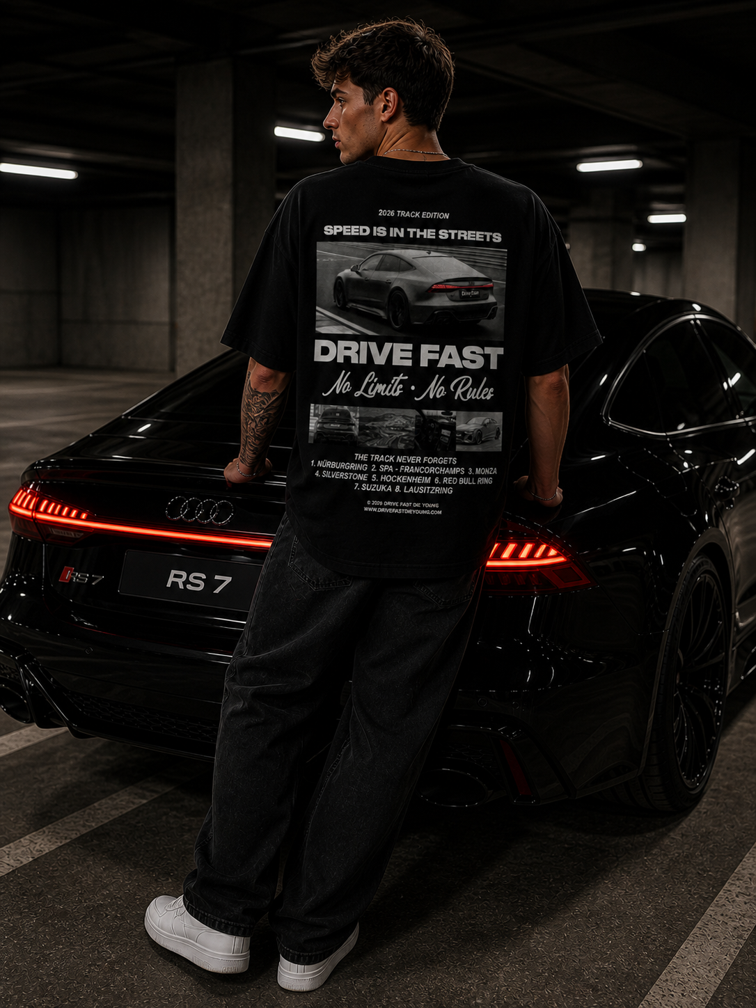 Drive Fast Track Edition Tee Black