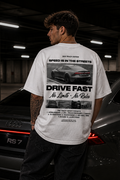 Drive Fast Track Edition Tee White