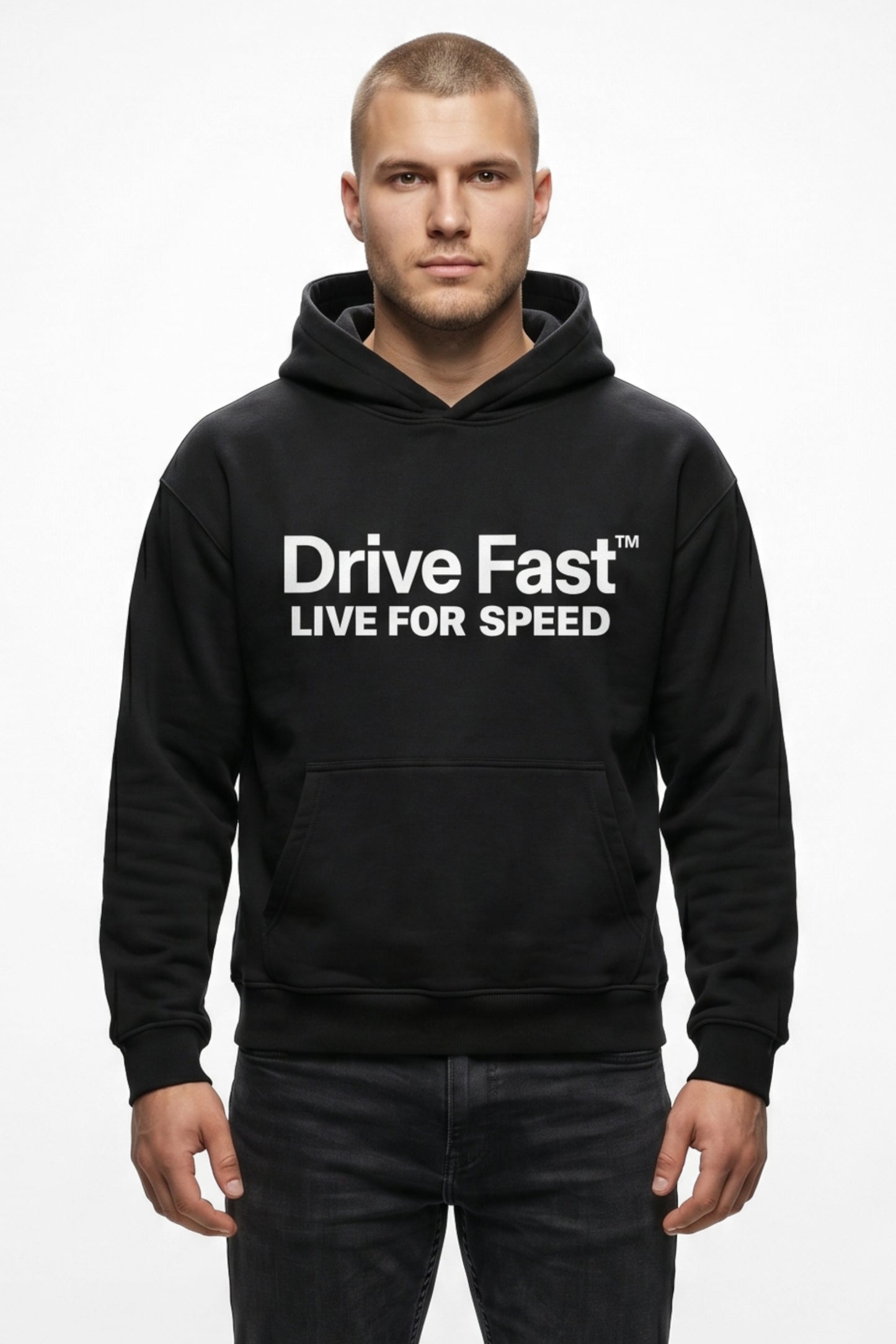 Drive Fast Logo Hoodie Black