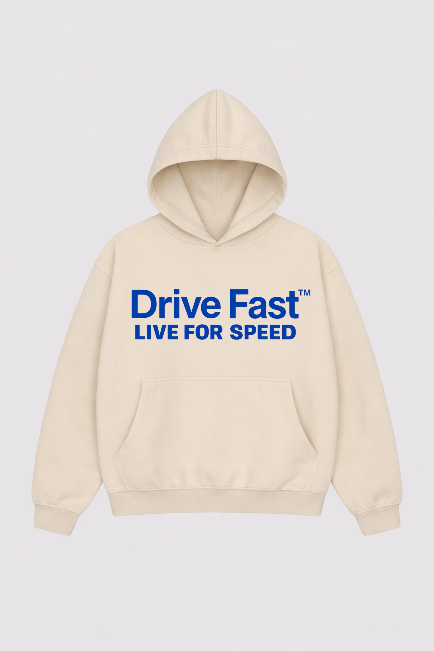 Drive Fast Logo Hoodie Creme