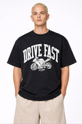 Drive Fast Moto Tee Black