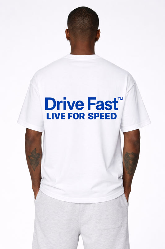 Drive Fast Speed Tee White