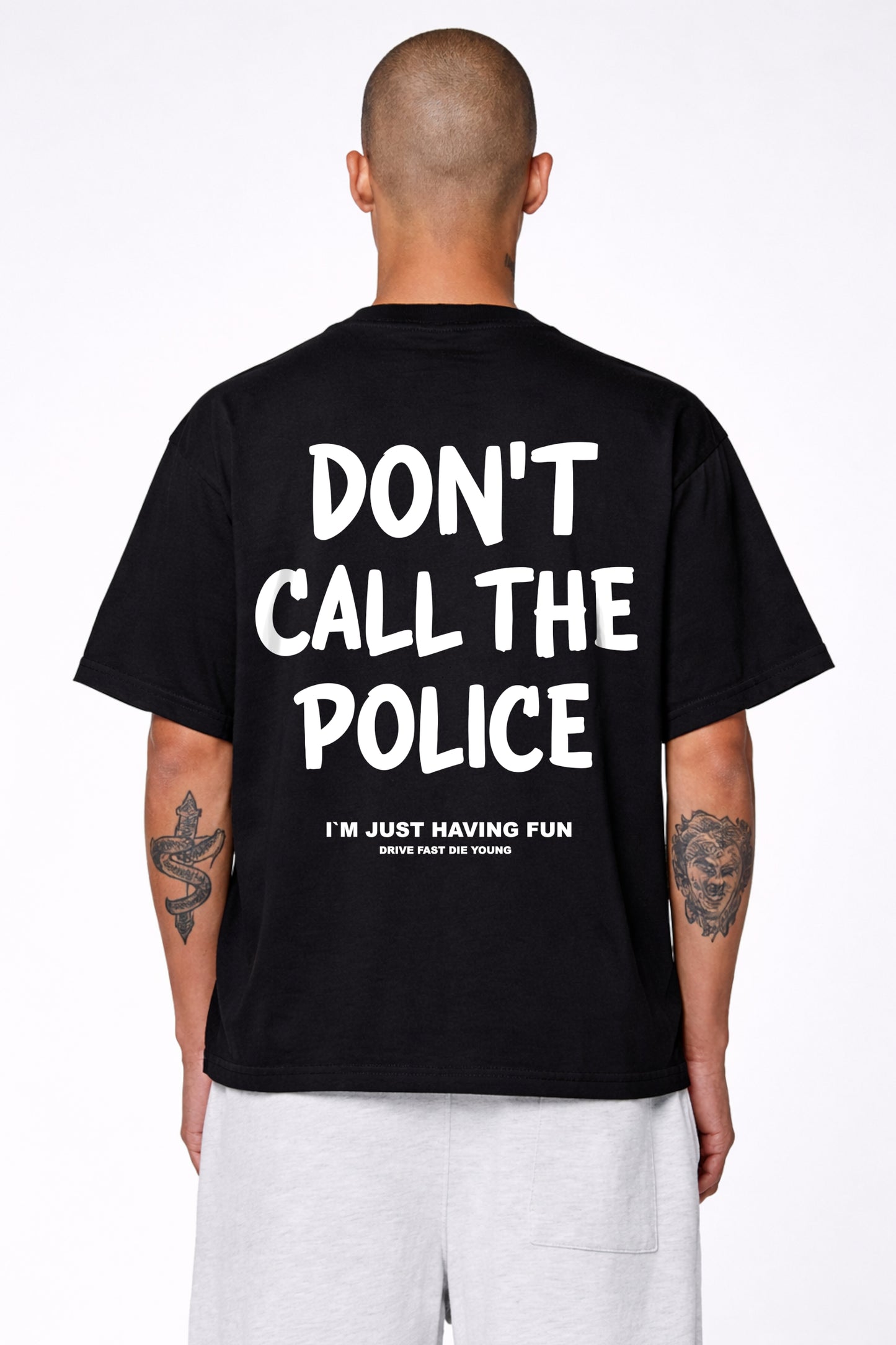 Drive Fast Don’t Call Tee Black