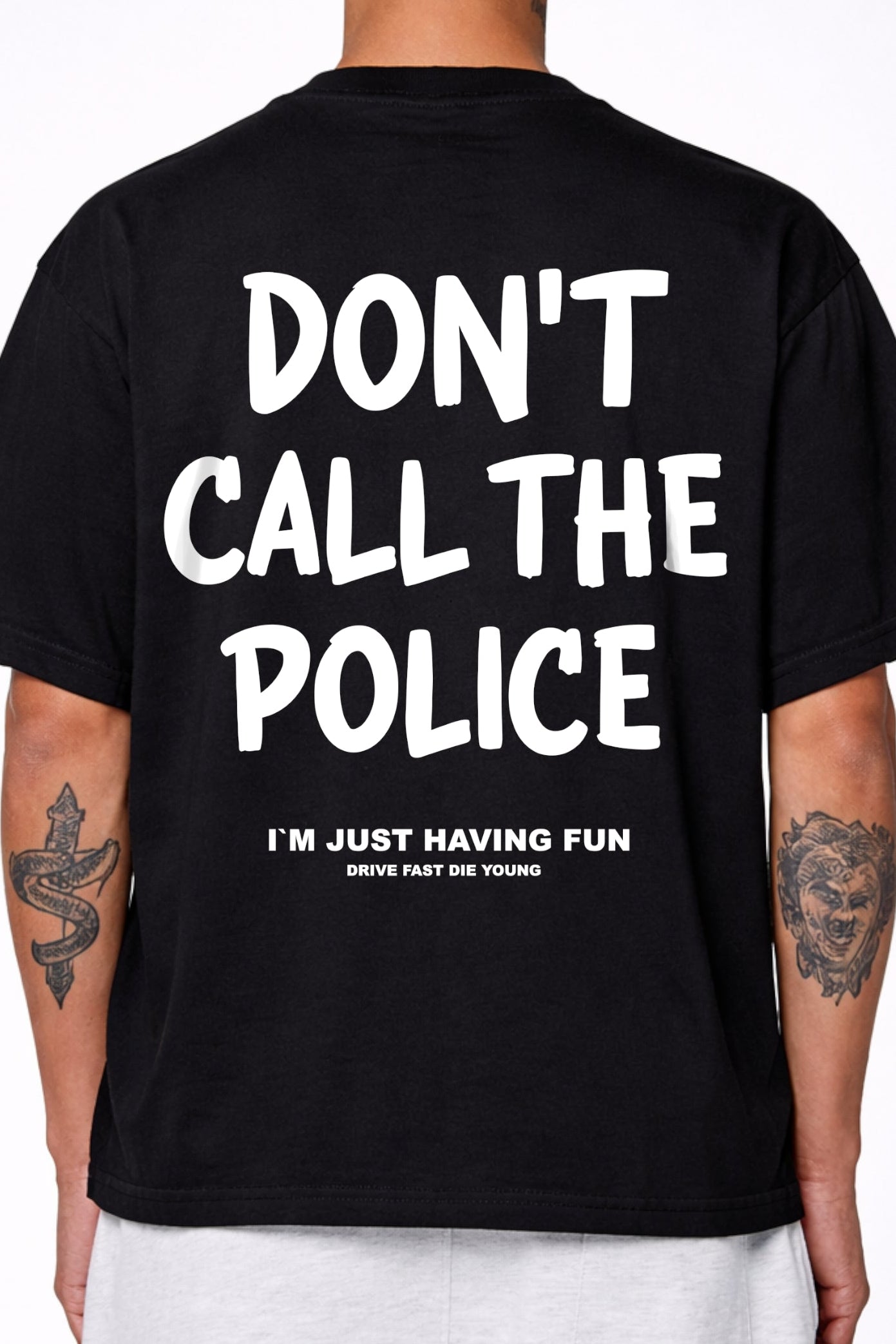 Drive Fast Don’t Call Tee Black