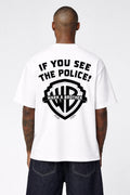Drive Fast Warn A Brother Tee White