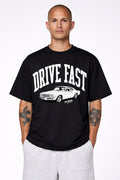 Drive Fast Car Tee Black