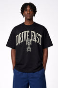 Drive Fast Piston Tee Black