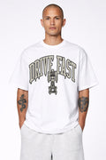Drive Fast Piston Tee White
