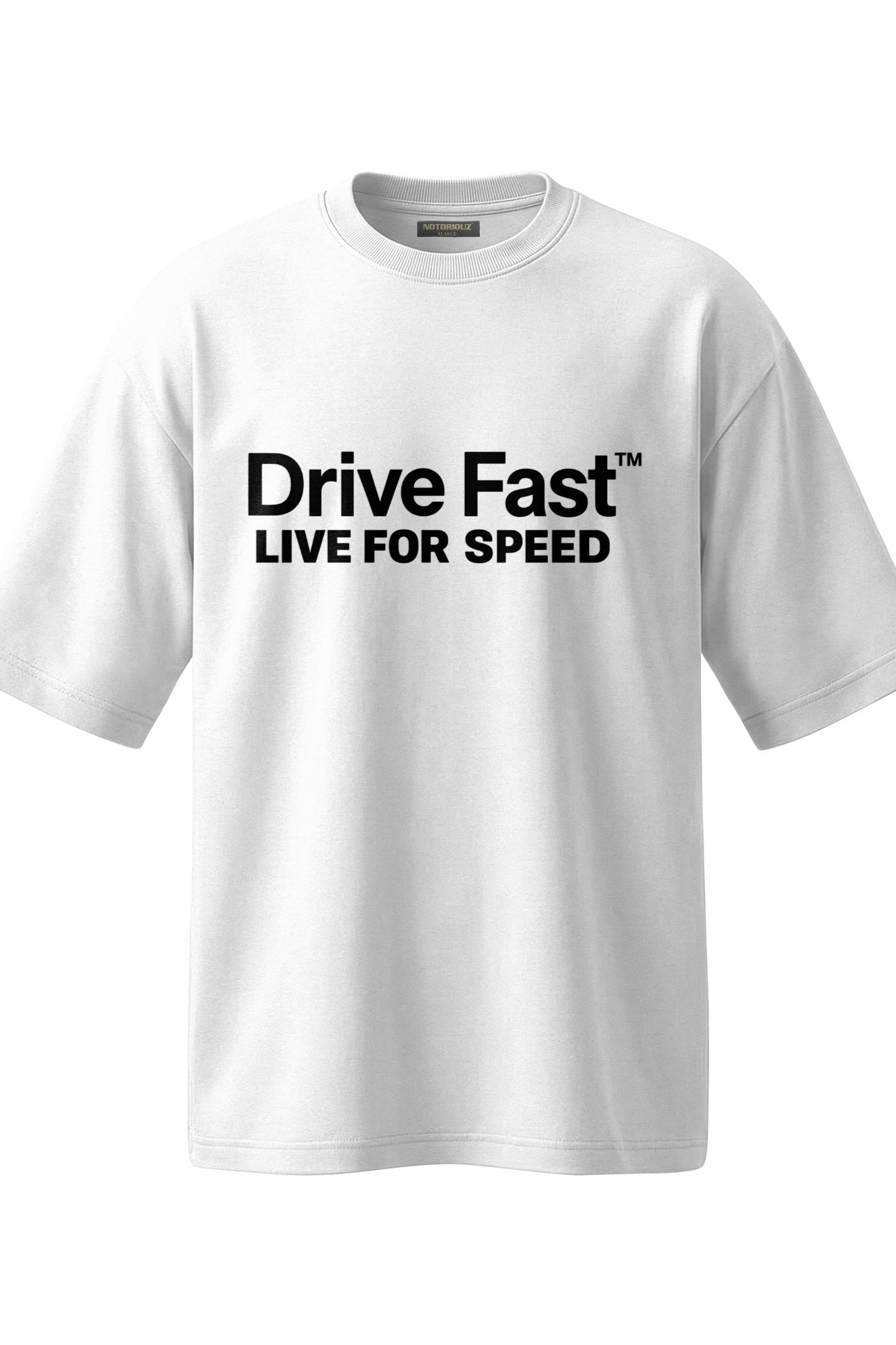 Drive Fast Logo Tee White