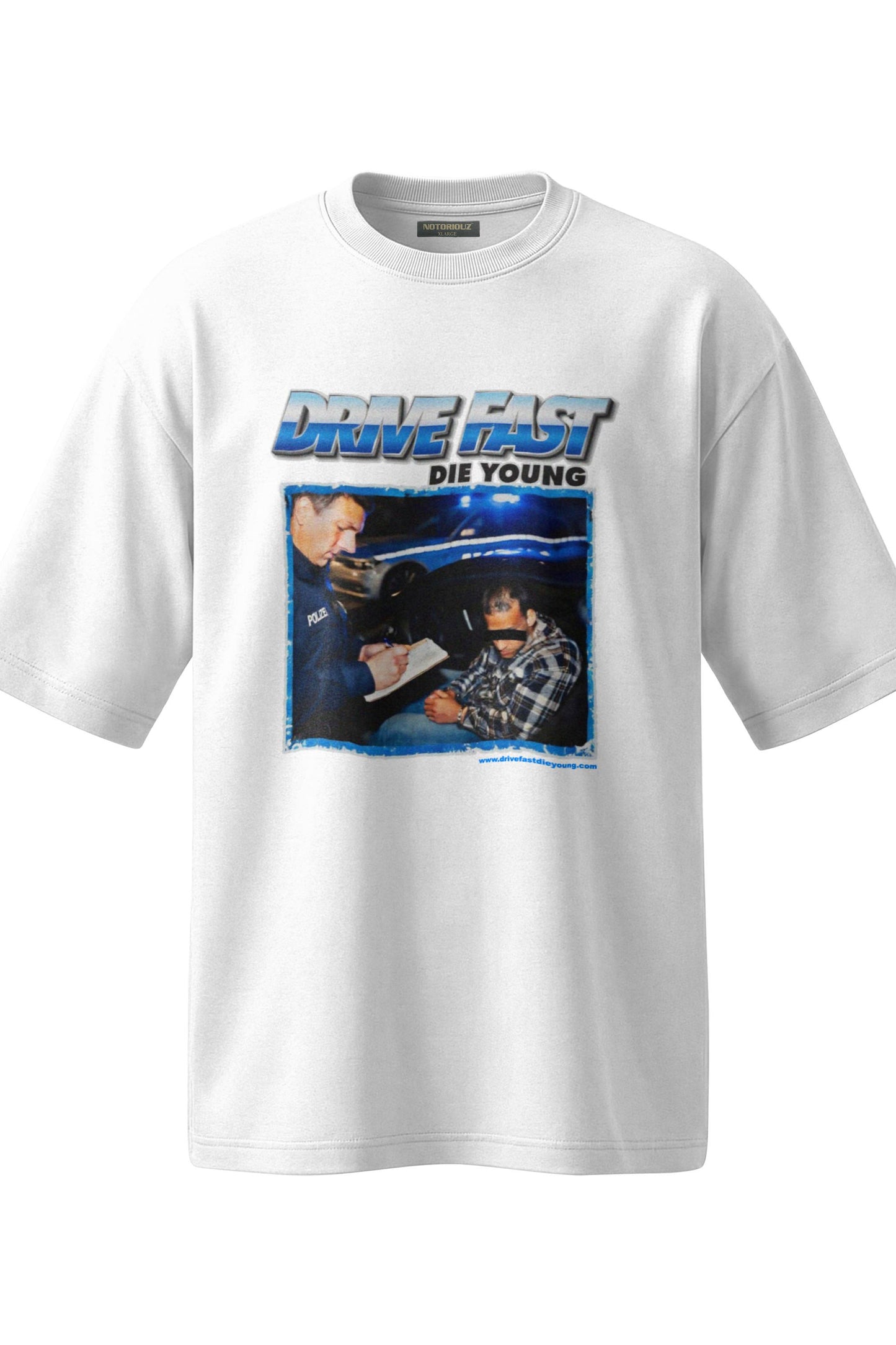 Drive Fast Polizei Tee White