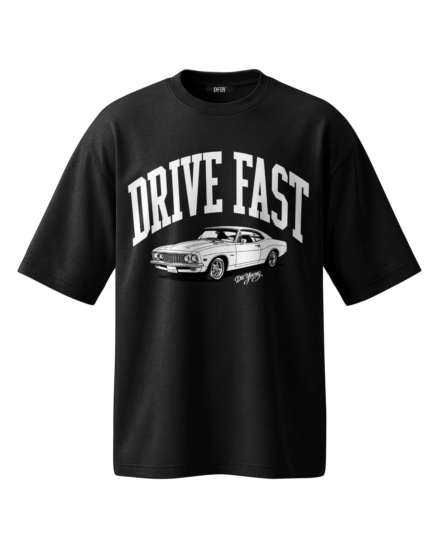 Drive Fast Car Tee Black