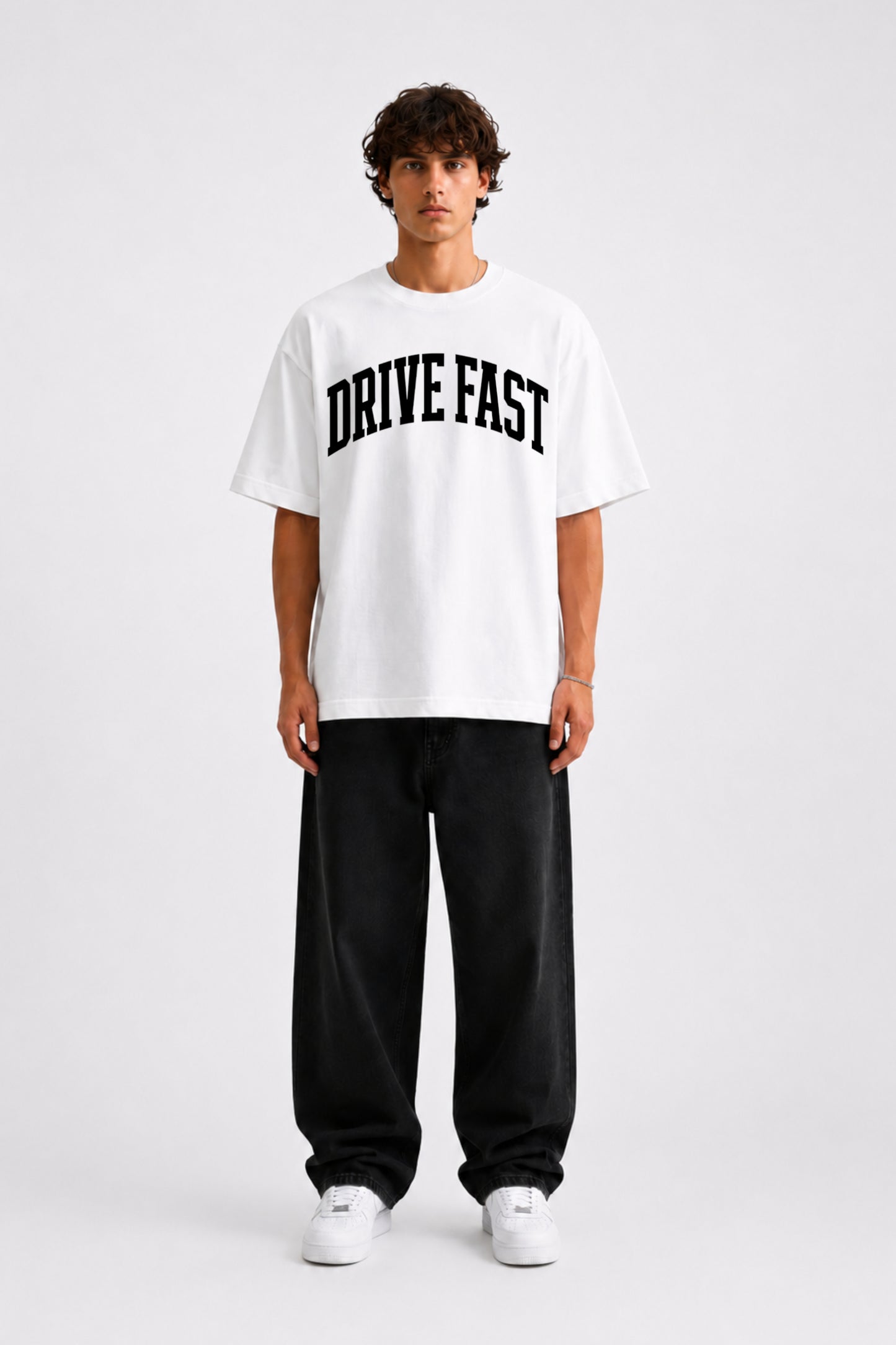 Drive Fast Essential Tee White